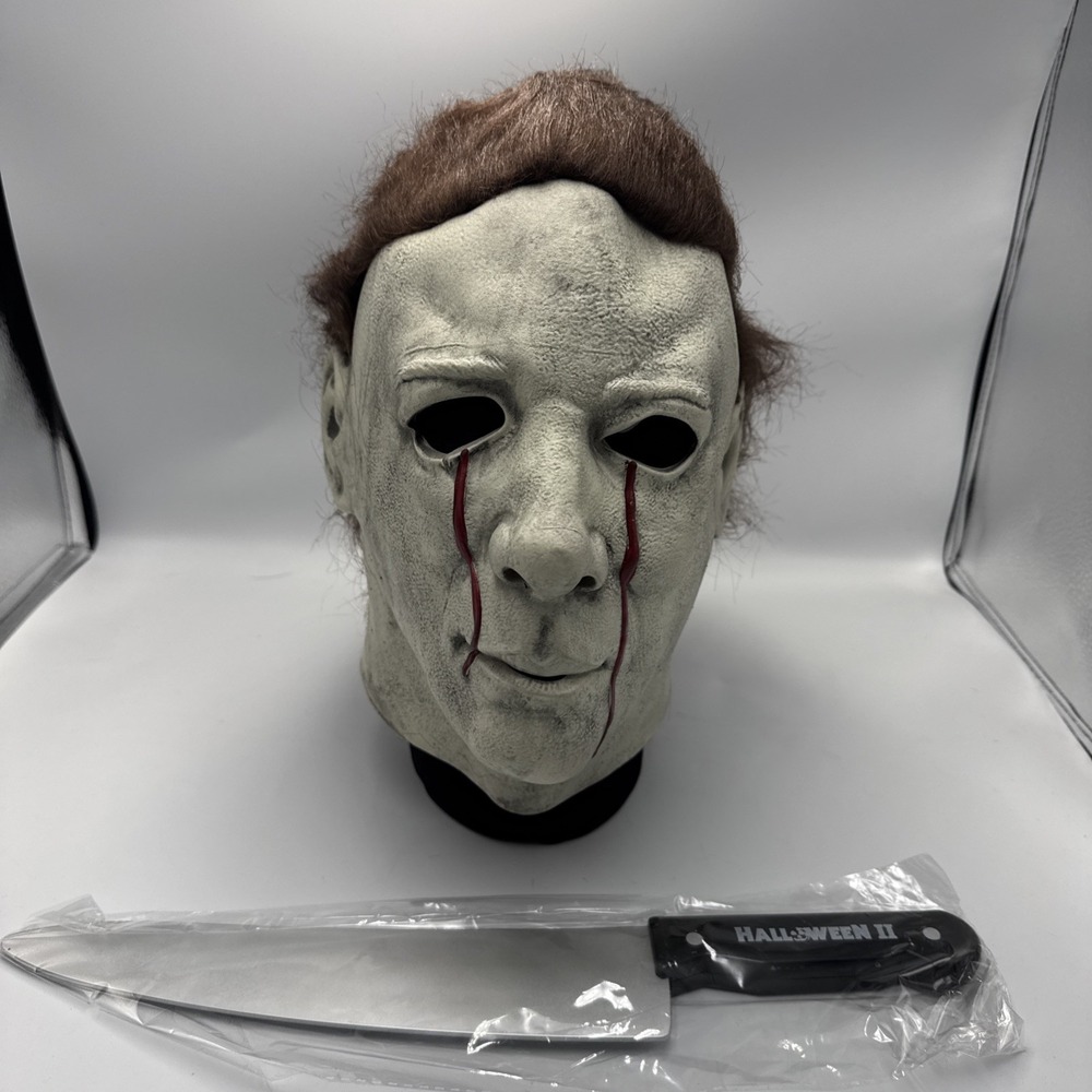 Michael Myers Halloween II Latex Mask Blood Tears Universal Studios Horror